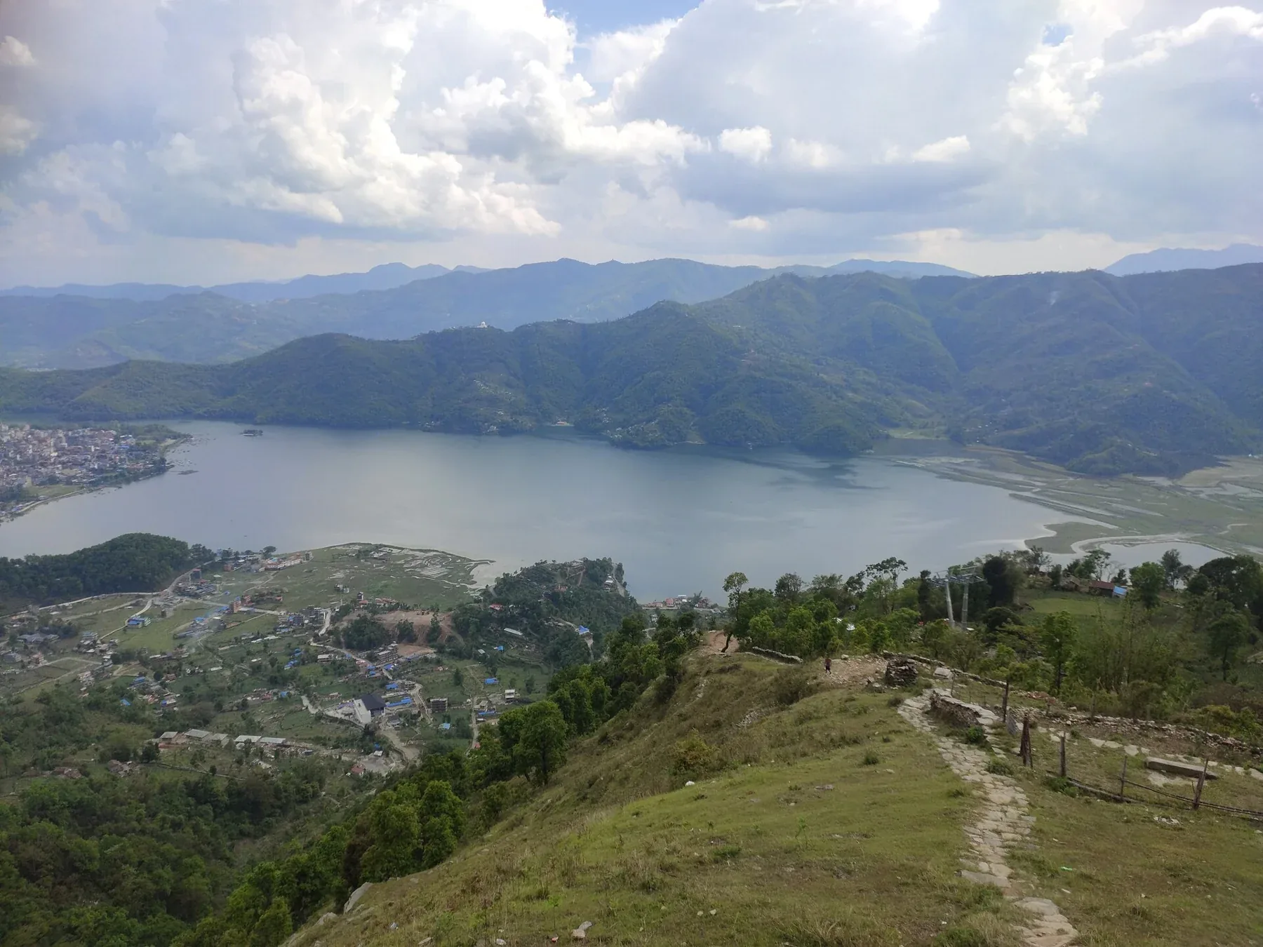Phewa Lake and the surrounding Pokhara landscape